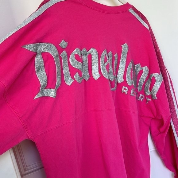 Disneyland Jersey HOT PINK Spirit Long Sleeve size Large Pullover - Picture 2 of 6